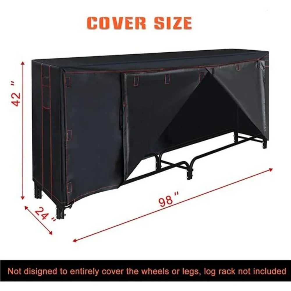 8ft Firewood Log Rack Cover, 600D Oxford Heavy Duty Waterproof Protection Cover